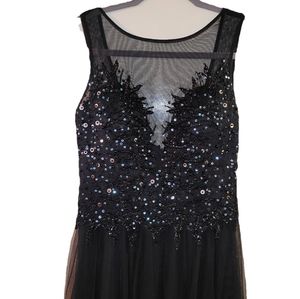 Beaded Tulle Formal Gown